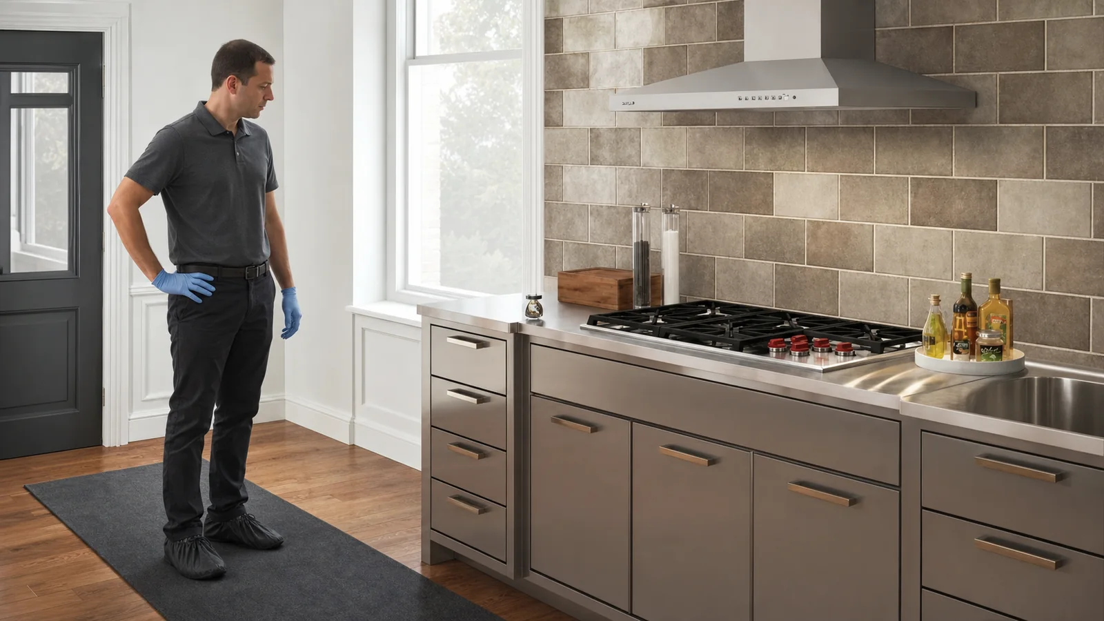 Built-in cooktop diagnostic visit in the service area