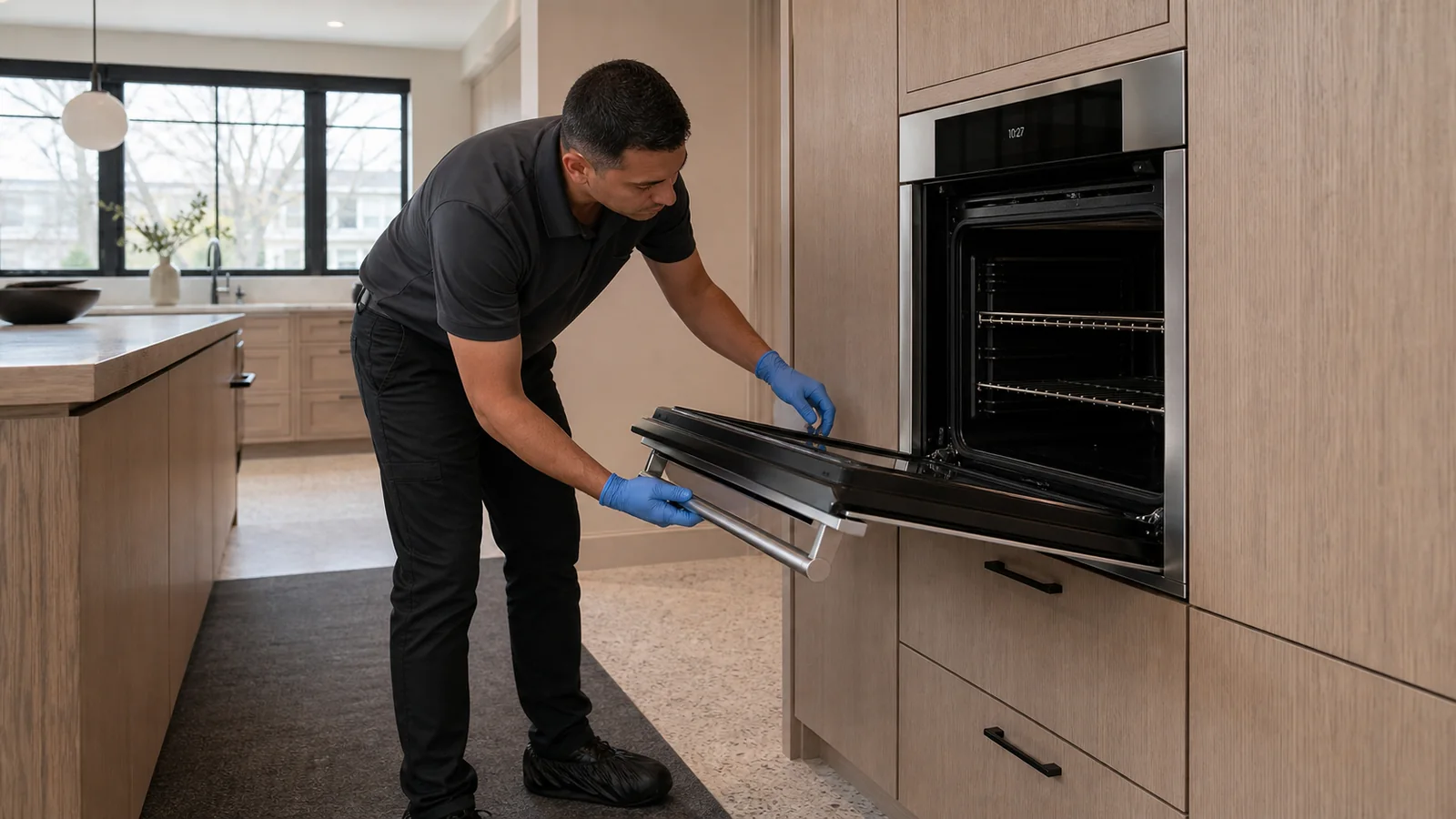 Built-in wall oven diagnostic visit in the service area